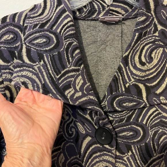 Habitat Clothes to Live In Cotton Blend Paisley Jacquard Swing Jacket, Sz M - Picture 5 of 9